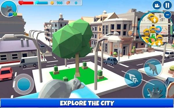 浣熊冒险模拟器游戏(raccoon adventure city simulator 3d)下载,浣熊游戏,冒险游戏,浣熊冒险模拟器