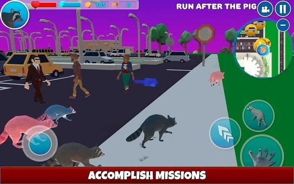 浣熊冒险模拟器游戏(raccoon adventure city simulator 3d)下载,浣熊游戏,冒险游戏,浣熊冒险模拟器